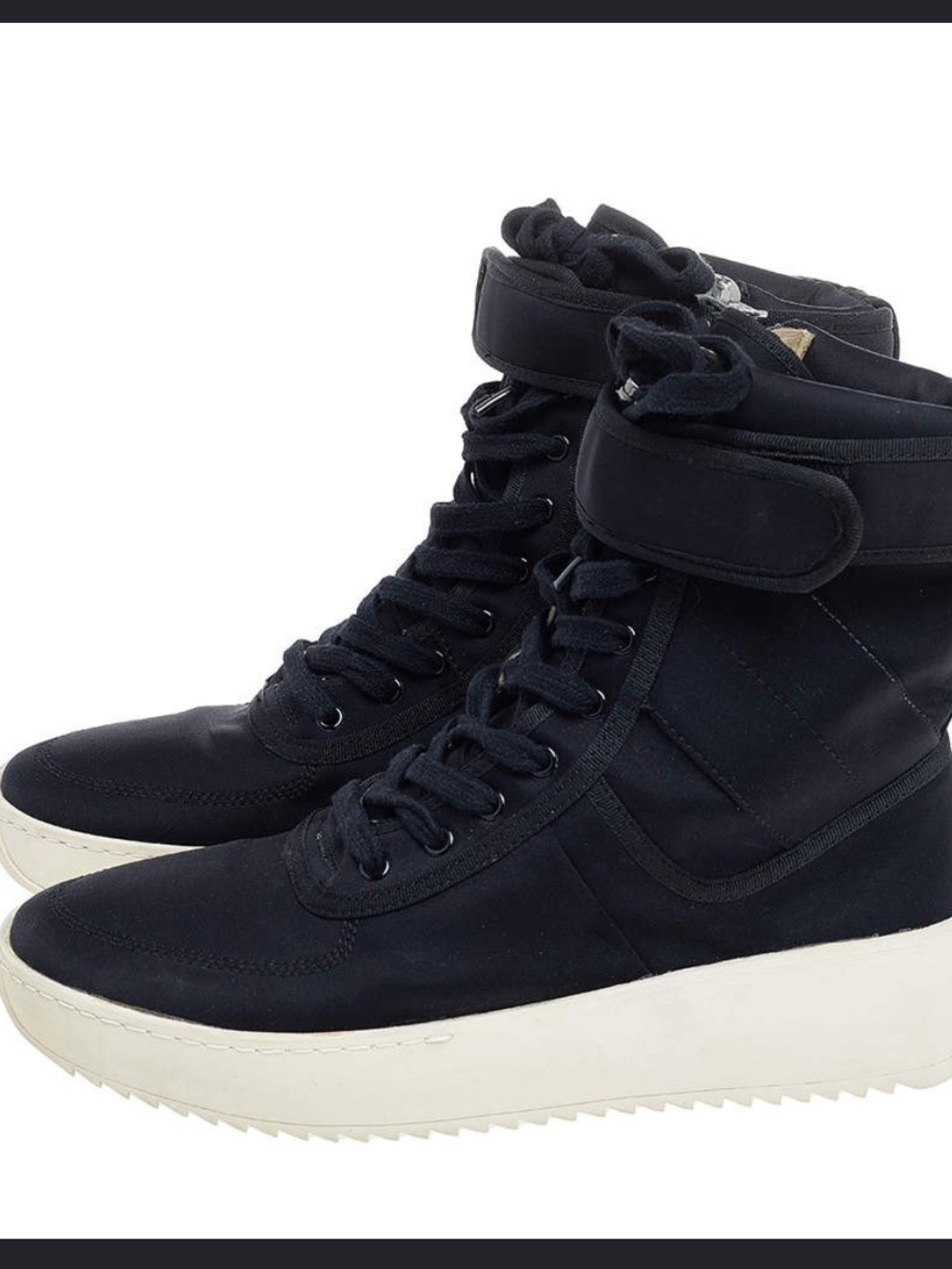 Fear Of God Black Neoprene Military High Top Sneakers Size 40‎